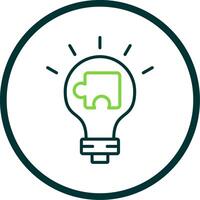Solution Line Circle Icon Design vector