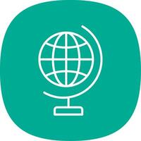 Global World Line Curve Icon Design vector