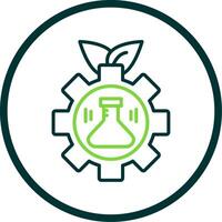 Bioengineering Line Circle Icon Design vector