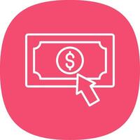 Pay Per Click Line Curve Icon Design vector