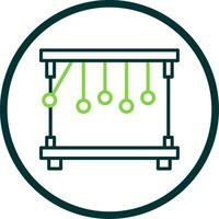 Pendulum Line Circle Icon Design vector