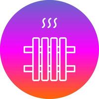 Radiator Line Gradient Circle Icon vector