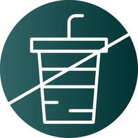 No Drink Glyph Gradient Icon vector