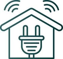 Smart Home Line Gradient Icon vector