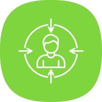 Target Audiences Line Curve Icon Design vector