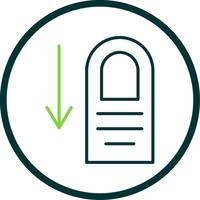 Tap Down Line Circle Icon Design vector