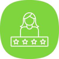 Customer Testimominal Line Curve Icon Design vector