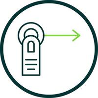 Tap Drag Line Circle Icon Design vector