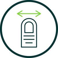 Tap Drag Line Circle Icon Design vector
