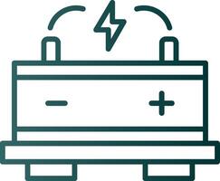 Car Battery Line Gradient Icon vector