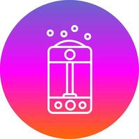 Humidifier Line Gradient Circle Icon vector