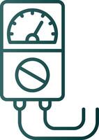 Voltage Indicator Line Gradient Icon vector