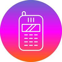 Telephone Line Gradient Circle Icon vector