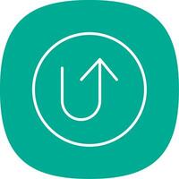 U Turn Line Curve Icon Design vector