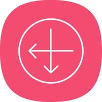 Intersect Line Curve Icon Design vector