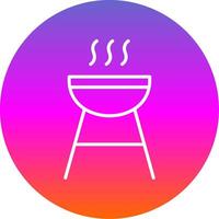 Grill Line Gradient Circle Icon vector