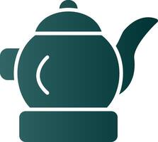 té maceta glifo degradado icono vector