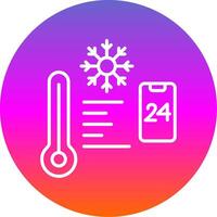 temperatura controlar línea degradado circulo icono vector