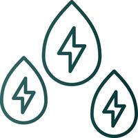 Hydro Power Line Gradient Icon vector