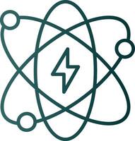 Atomic Energy Line Gradient Icon vector