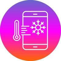 Thermostat Line Gradient Circle Icon vector