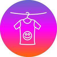 Clothes Line Gradient Circle Icon vector