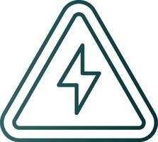 Electrical Danger Sign Line Gradient Icon vector