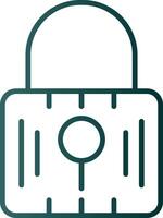 Locked Line Gradient Icon vector
