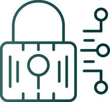 Cyber Security Line Gradient Icon vector