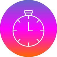 Timer Line Gradient Circle Icon vector