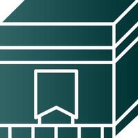 Kaaba Glyph Gradient Icon vector