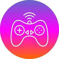 Controller Line Gradient Circle Icon vector