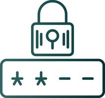 Password Line Gradient Icon vector