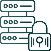 Secure Data Line Gradient Icon vector