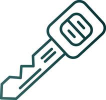 Car Key Line Gradient Icon vector