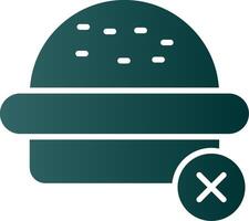 No Burger Glyph Gradient Icon vector