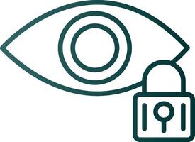 Retinal Scan Line Gradient Icon vector
