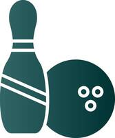 Bowling Glyph Gradient Icon vector