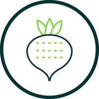 Turnip Line Circle Icon Design vector