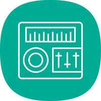 Sound Mixer Line Curve Icon Design vector