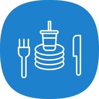 Tableware Line Curve Icon Design vector