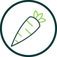 Carrot Line Circle Icon Design vector