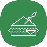 Sandwich Line Curve Icon Design vector