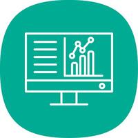 Dashboard Line Curve Icon Design vector