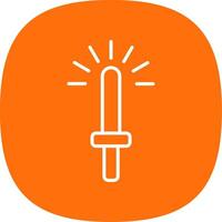 Light Stick Line Curve Icon Design vector
