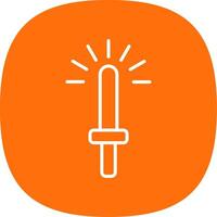 Light Stick Line Curve Icon Design vector