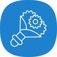 Flower Bouquet Line Curve Icon Design vector