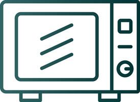 Microwave Line Gradient Icon vector