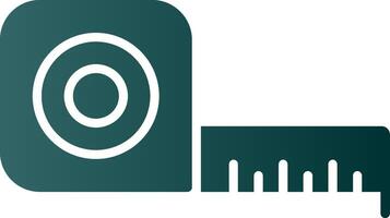 Measuring Tape Glyph Gradient Icon vector
