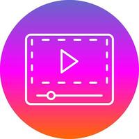 Line Gradient Circle Icon vector